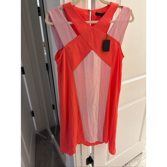 NWT BCBGMAXAZRIA Chantal crossover dress, Small $129 F42 - Picture 2 of 7
